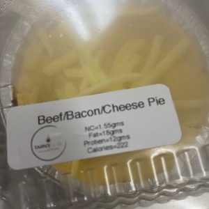 BEEF BACON AND CHEESE PIES