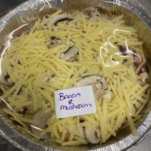 BACON AND MUSHROOM PIZZA